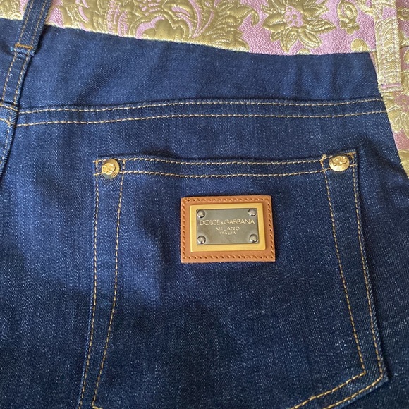 Dolce & Gabbana Italy 50 XXL 14 pink gold jacquard jeans NWT $1345 - Picture 10 of 11